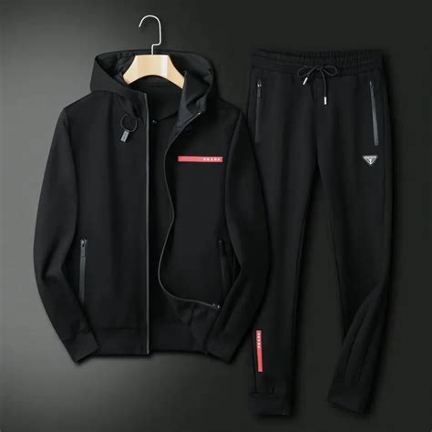 mens prada sweatsuit|Prada sweatpants men's.